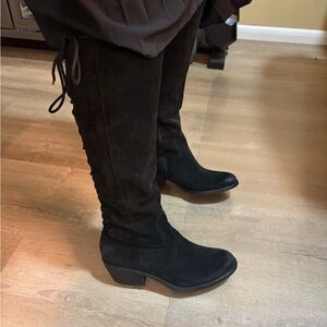 Sofft Sharnell Waterproof Black Suede Boots, 7M